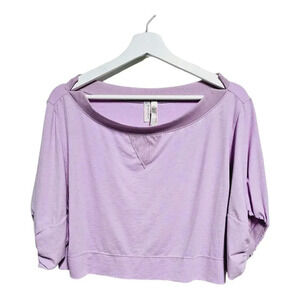 free people movement crop balloon sleeve top